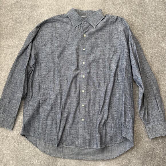 Peter Millar Other - Peter Millar Shirt Mens 2XL Blue Arrowhead Chambray Button Down Long Sleeve